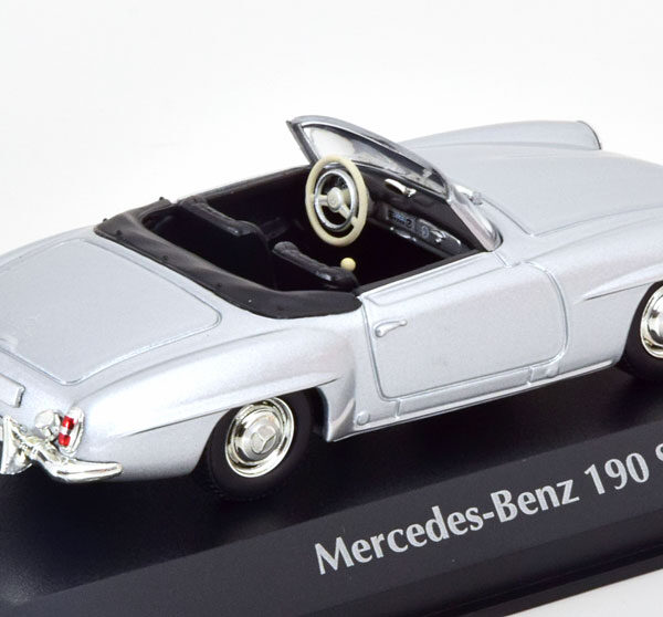 Mercedes-Benz 190 SL (W121) Roadster 1955 Zilver 1-43 Maxichamps