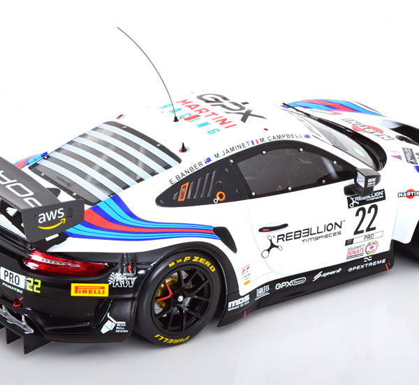 Porsche 911 GT3 R No.22, 24Hrs Spa 2021 Bamber/Campbell/Jaminet 1-18 Ixo Models