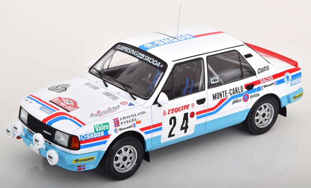 Skoda 130L No.24, Rally Monte Carlo 1987 Haugland/Vegel 1-18 Ixo Models
