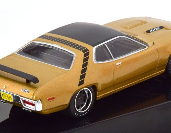 Plymouth GTX Runner 1971 Goud Metallic / Zwart 1-43 Ixo Models