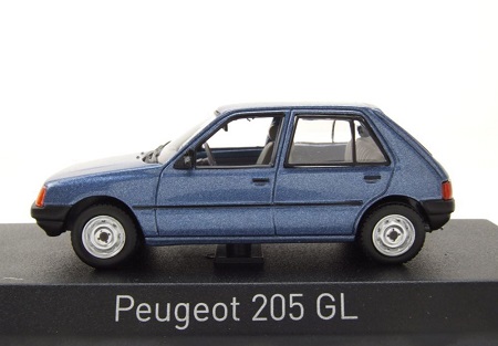 Peugeot 205 GL 1988 Blauw Metallic 1-43 Norev
