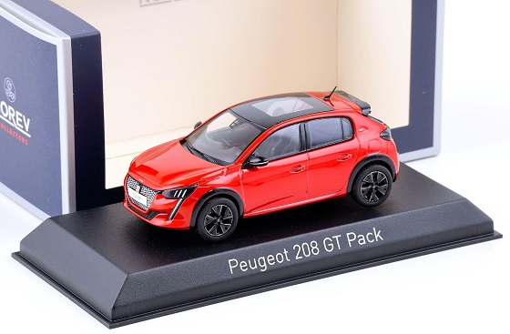 Peugeot 208 GT Pack 2022 Elixir Red 1:43 Norev