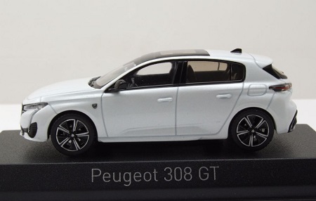 Peugeot 308 GT 2021 Wit Metallic 1-43 Norev