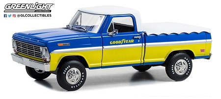 Ford F-100 1969 "Good Year" Blue/White/Yellow 1-24 Greenlight Collectibles