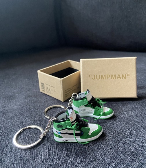 Minisneaker Sleutelhangers Jordan 1 Off White Green