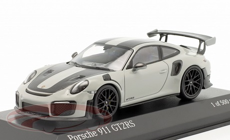 Porsche 911 (991.2) GT2RS 2018 Chalk / Black Wheels 1:43 Minichamps Limited 500 Pieces