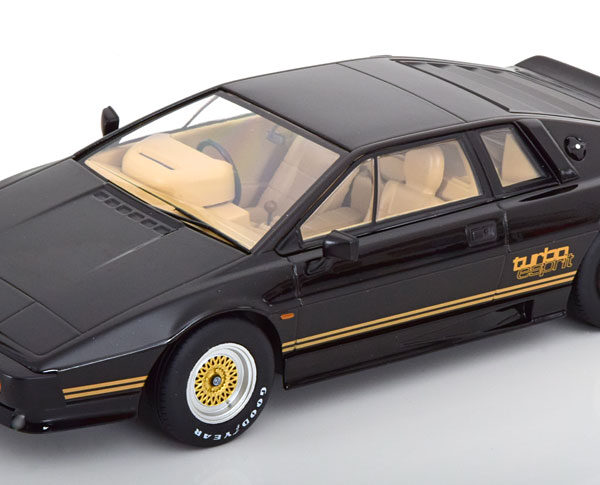 Lotus Esprit Turbo 1981 Zwart/Goud 1-18 KK-Scale (Metaal)
