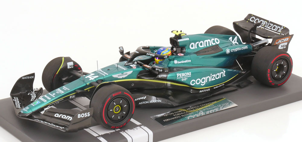 Aston Martin Aramco Cognizant F1 Team #14 AMR23 3e Place GP Australian 2023 Fernando Alonso 1-18 Minichamps Limited 240 Pieces (Resin)