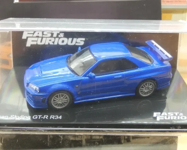 Nissan Skyline GT-R R34 "Fast & Furious" Blauw 1/43 Altaya Fast & Furious Collection