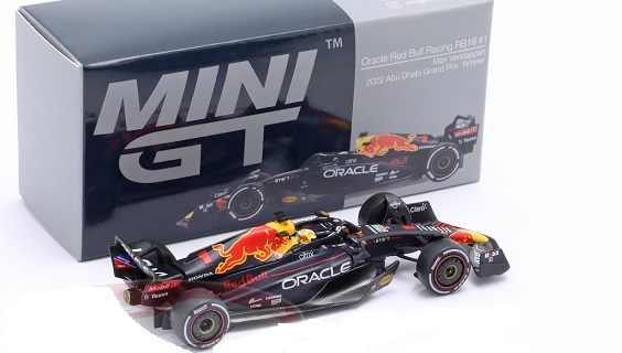 Oracle Red Bull Racing RB18 #1 Winner Abu Dhabi GP 2022 World Champion Max Verstappen 1-64 Mini GT (TSM)