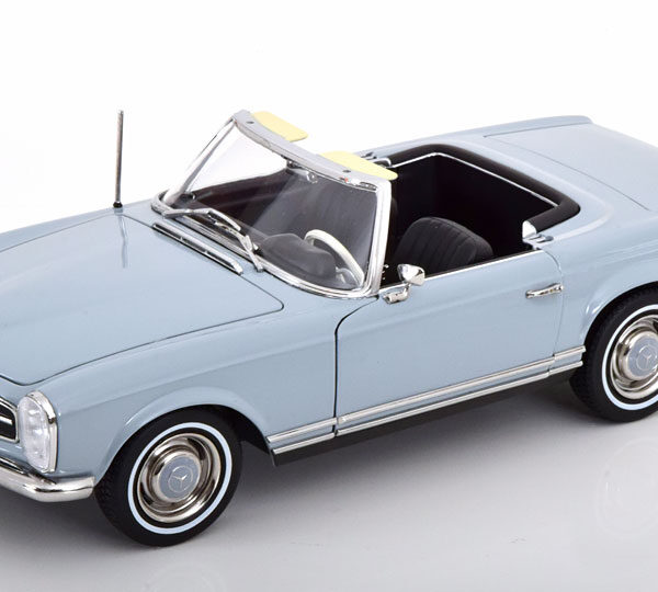 Mercedes-Benz 230 SL (W113) Cabriolet 1963 (met afneembare Softtop) Grijs 1-18 Norev