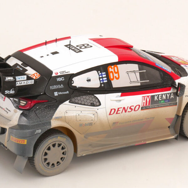 Toyota GR Yaris Rally 1 Hybrid No.69, Safari Rally 2023, World Champion "Dirty Version" Rovanpera/Halttunen 1-18 Ixo Models