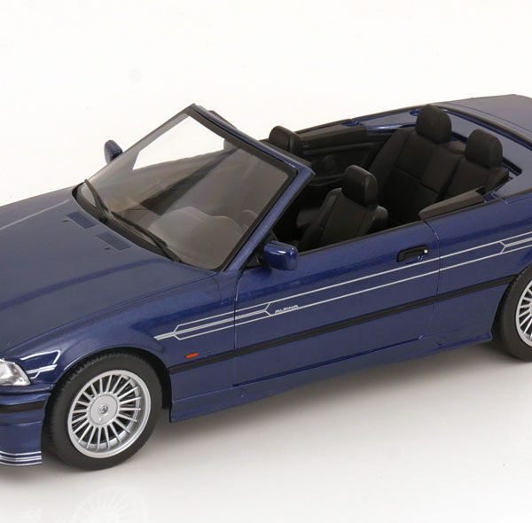 BMW Alpina B3 3.2 (E36) Cabriolet met Softtop 1996 Donkerblauw Metallic 1-18 MCG Models