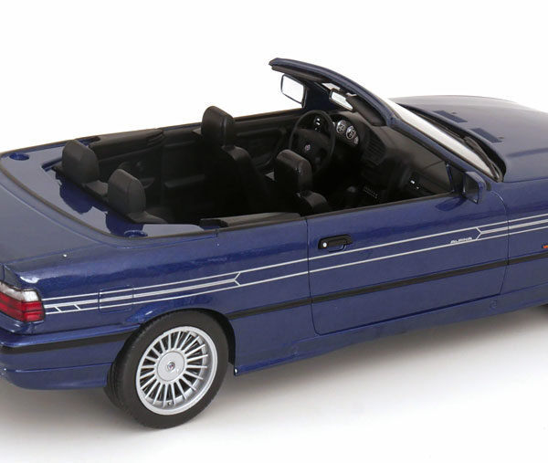 BMW Alpina B3 3.2 (E36) Cabriolet met Softtop 1996 Donkerblauw Metallic 1-18 MCG Models