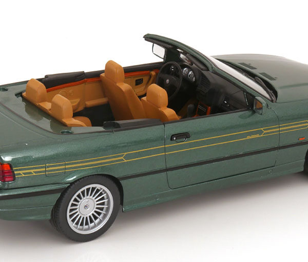 BMW Alpina B3 3.2 (E36) Cabriolet met Softtop 1996 Groen Metallic 1-18 MCG Models