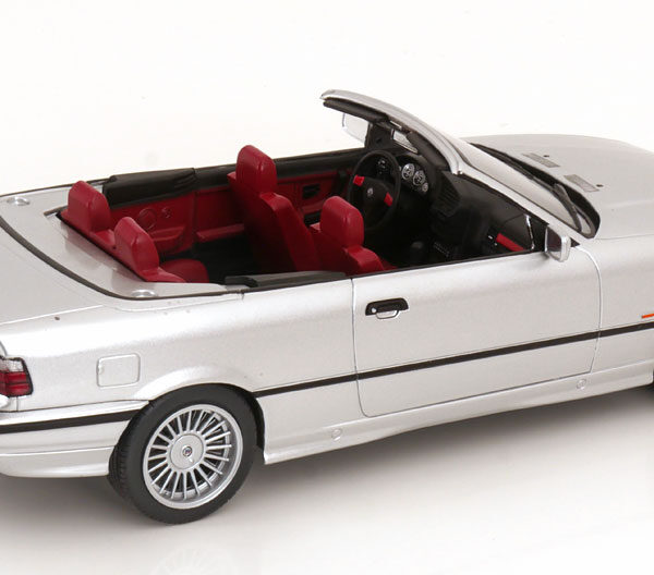 BMW Alpina B3 3.2 (E36) Cabriolet met Softtop 1996 Zilver 1-18 MCG Models