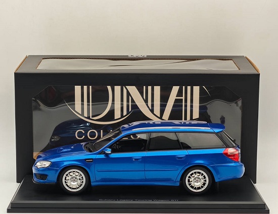 Subaru Legacy Touring Wagon STI 2007 Blauw Metallic 1-18 DNA Collectibles (Resin)