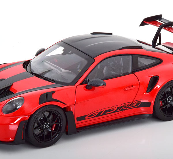 Porsche 911 (992) GT3 RS 2022 “Weissach Package” Rood / Zwart 1-18 Norev Limited 500 Pieces