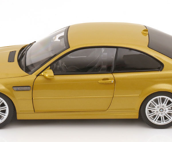 BMW M3 (E46) 2000 Geel Metallic 1-18 Norev Limited 1000 Pieces