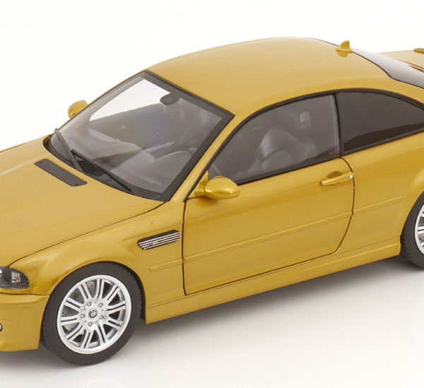 BMW M3 (E46) 2000 Geel Metallic 1-18 Norev Limited 1000 Pieces