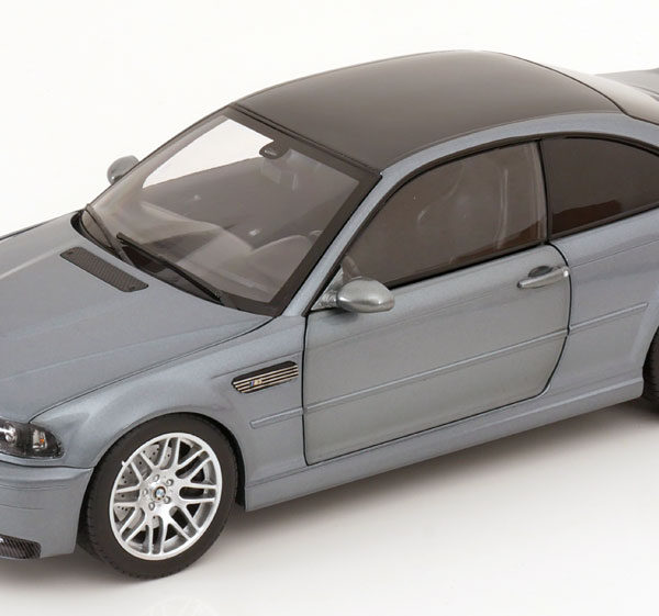 BMW M3 CSL (E46) 2003 Grijs Metallic 1-18 Norev Limited 1000 Pieces