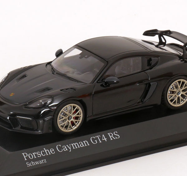 Porsche Cayman GT4 RS 2021 Zwart 1-43 Minichamps Limited 504 Pieces