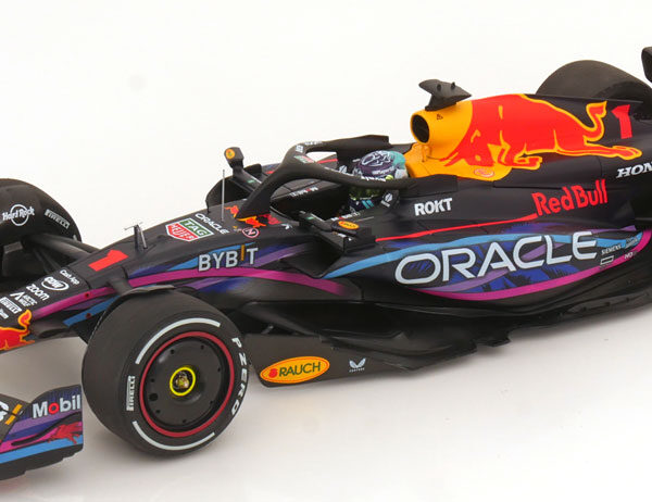 Oracle Red Bull Racing RB19 GP Miami USA 2023 World Champion Max Verstappen 1-18 Minichamps Limited 420 Pieces