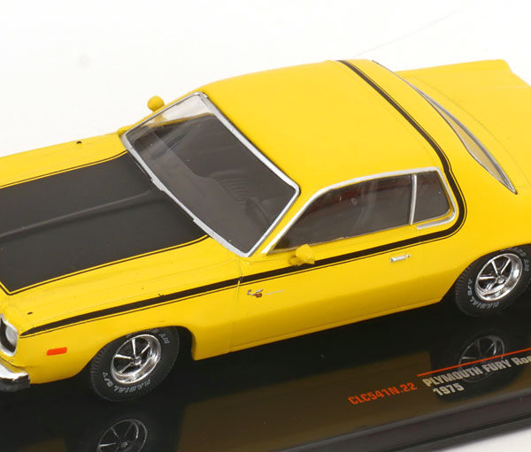 Plymouth Fury Road Runner 1975 Geel / Zwart 1-43 Ixo Models