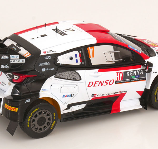 Toyota GR Yaris Rally 1 #17 Hybrid Winner Safari Rally 2023 Ogier/Landais 1-18 Ixo Models