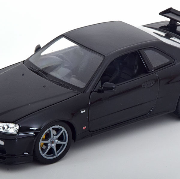 Nissan Skyline GT-R R34 1999 Zwart 1-24 Welly