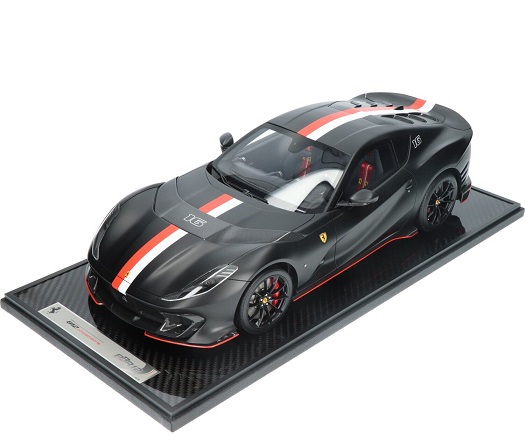 Ferrari 812 Competizione 2021 #16 "Charles Leclerc" Mat Zwart 1-12 BBR-Models Limited 56 Pieces