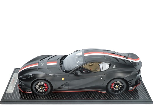 Ferrari 812 Competizione 2021 #16 "Charles Leclerc" Mat Zwart 1-12 BBR-Models Limited 56 Pieces