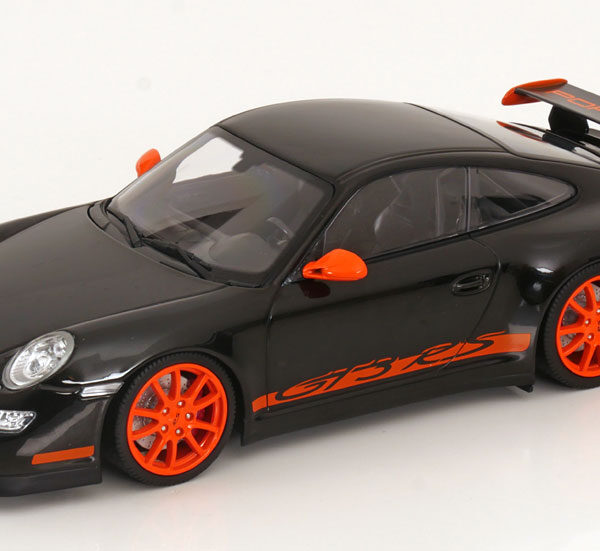 Porsche 911 (997) GT3 RS 2007 Zwart / Oranje 1-18 Minichamps