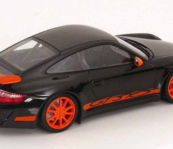 Porsche 911 (997) GT3 RS 2007 Zwart / Oranje 1-18 Minichamps