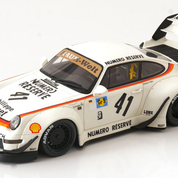 Porsche 911 RWB (993) #41 "Bodykit Kato-San" Wit 1-18 GT Spirit Limited 1100 Pieces