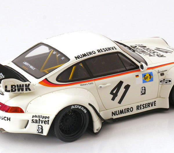 Porsche 911 RWB (993) #41 "Bodykit Kato-San" Wit 1-18 GT Spirit Limited 1100 Pieces