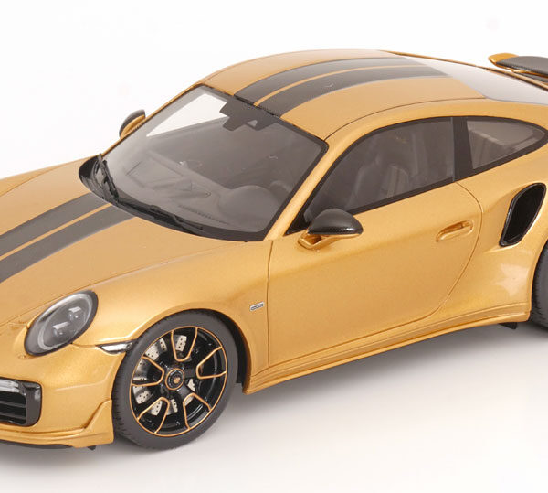 Porsche 911 991.2 Turbo S Exclusive Coupe 2018 Gold Metallic 1-18 GT Spirit (Resin)