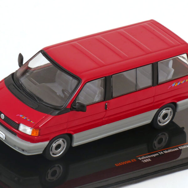 Volkswagen T4 Multivan 1992 "Allstar" Rood / Grijs 1-43 Ixo Models