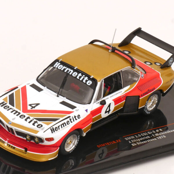 BMW 3.5 CSL Gr.5 No.4, 6Hrs Silverstone 1976 Fitzpatrick/Walkinshaw 1-43 Ixo Models