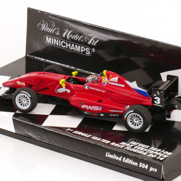 Tatuus FA010B 1st Single Seater Race Florida 2014 Max Verstappen 1-43 Minichamps Limited 504 Pieces (Resin)