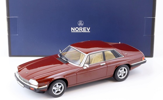 Jaguar XJ-S 5.3 H.E. Coupe 1982 Donkerrood Metallic 1-18 Norev Limited 200 Pieces