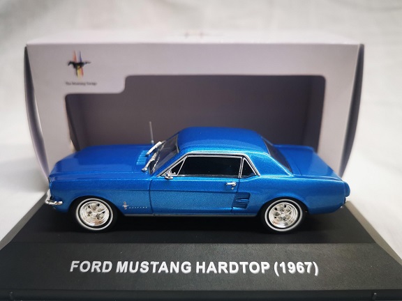 Ford Mustang Hardtop 1967 Blauw Metallic 1-43 Ixo Models ( made for the Mustang Garage )