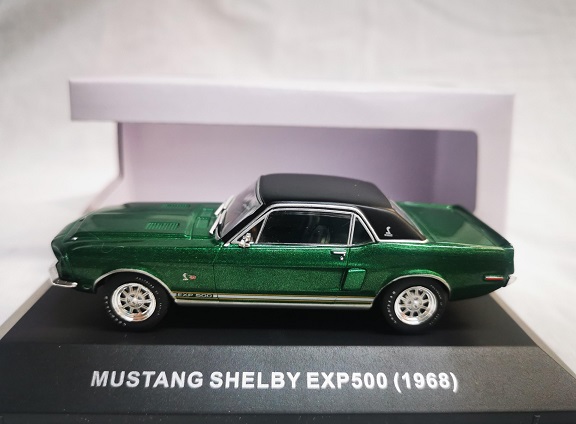 Shelby Mustang EXP500 1968 Groen Metallic / Zwart 1-43 Ixo Models ( made for the Mustang Garage )