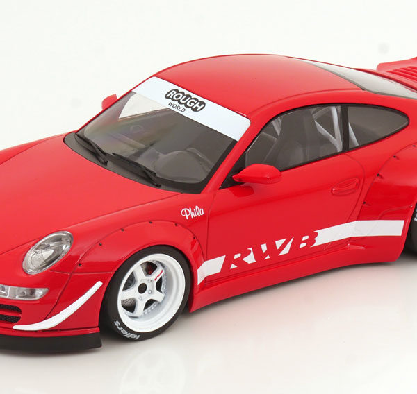 Porsche 911 (997) RWB Rood / Wit 1-18 Ixo Models