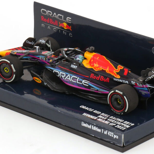 Oracle Red Bull Racing RB19 Winner GP Miami 2023 (USA) World Champion Max Verstappen 1-43 Minichamps Limited 432 Pieces