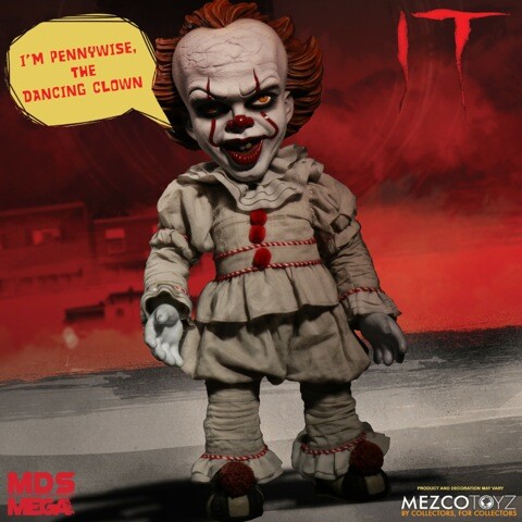 IT: Mega Scale Talking Pennywise Action Figure (15 Inch) Mezcotoys