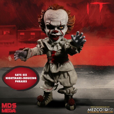 IT: Mega Scale Talking Pennywise Action Figure (15 Inch) Mezcotoys