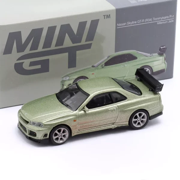 Nissan Skyline GT-R (R34) "Tommy Kaira" Millenium Jade 1:64 Mini GT