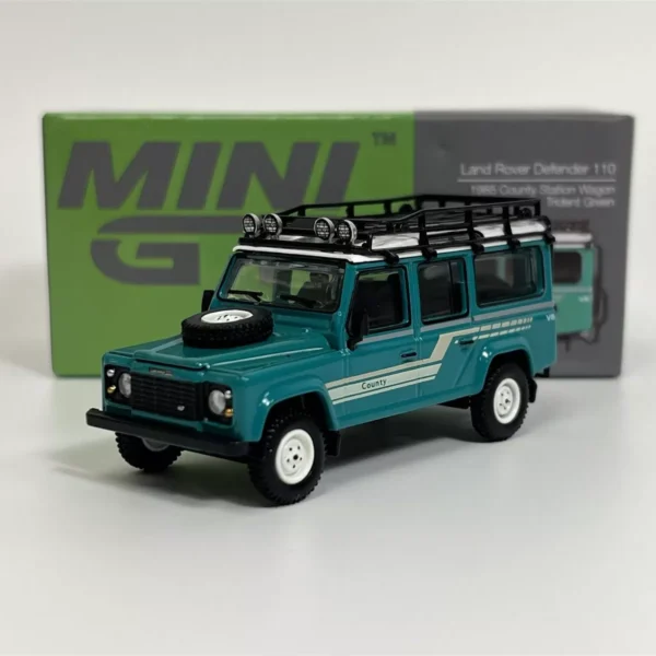 Land Rover Defender 110 Country Station Wagon 1985 Groen 1-64 Mini GT