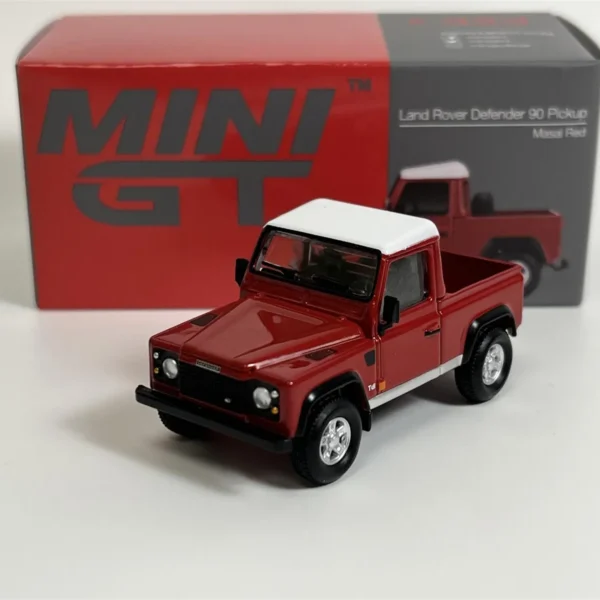 Land Rover Defender 90 Pickup (LHD) Masai Red 1-64 Mini GT